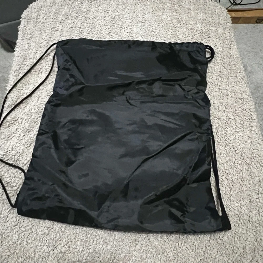 GoDaddy Black Drawstring Bag Backpack Travel Office Casual Nerd Website Tech EUC